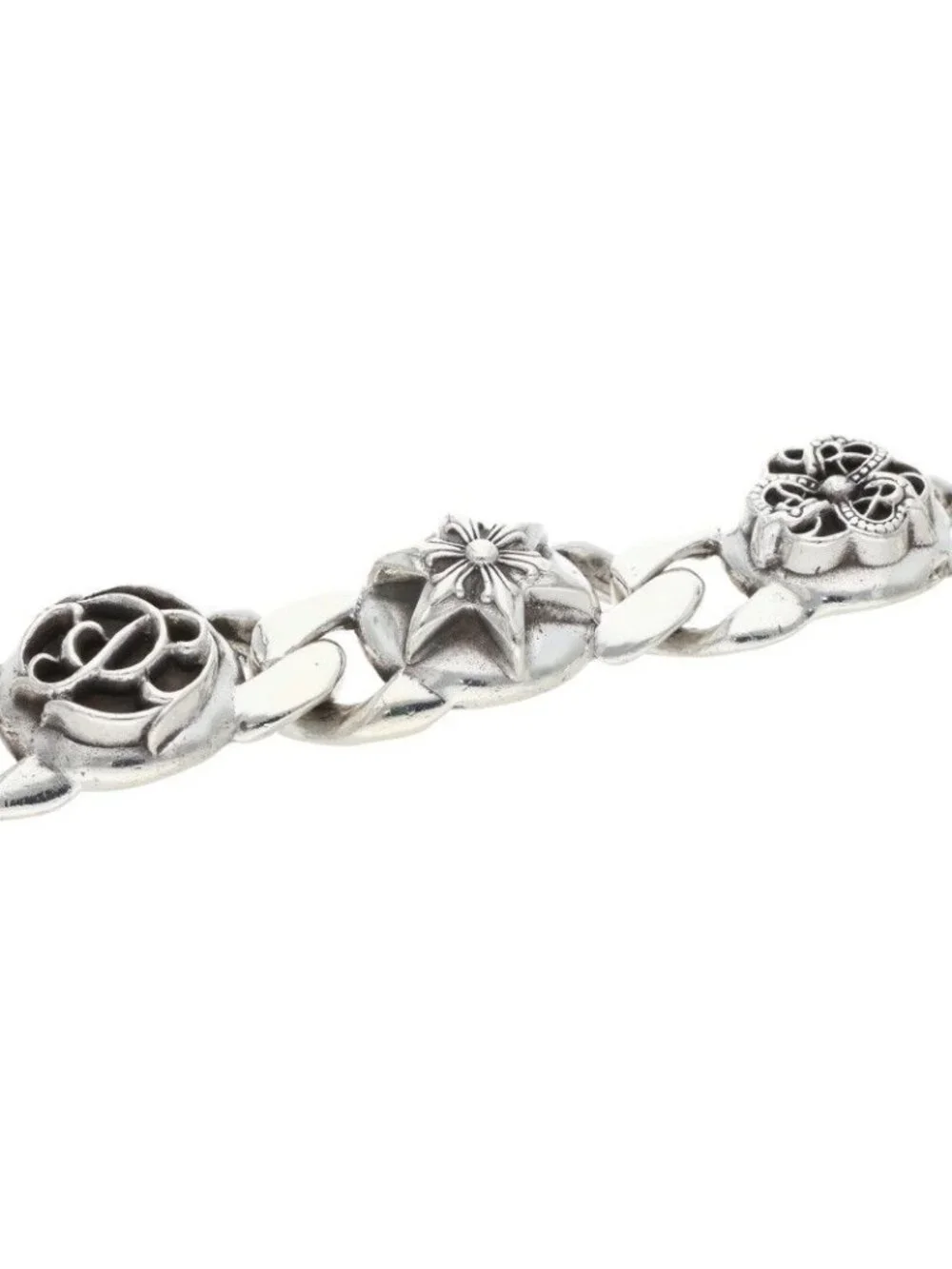 Chrome Hearts Multi Link Vintage Silver Bracelet